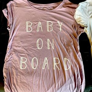 Multiple maternity tops